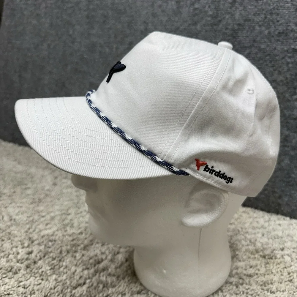Bird dogs hat cap snapback adjustable mens white rope front